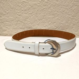 White Belt w/Silver Buckle